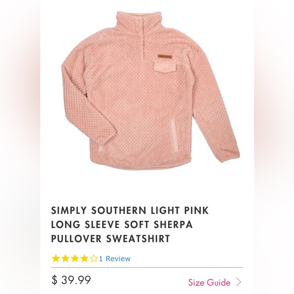 Little Girl Simply Southern Sherpa Pullover